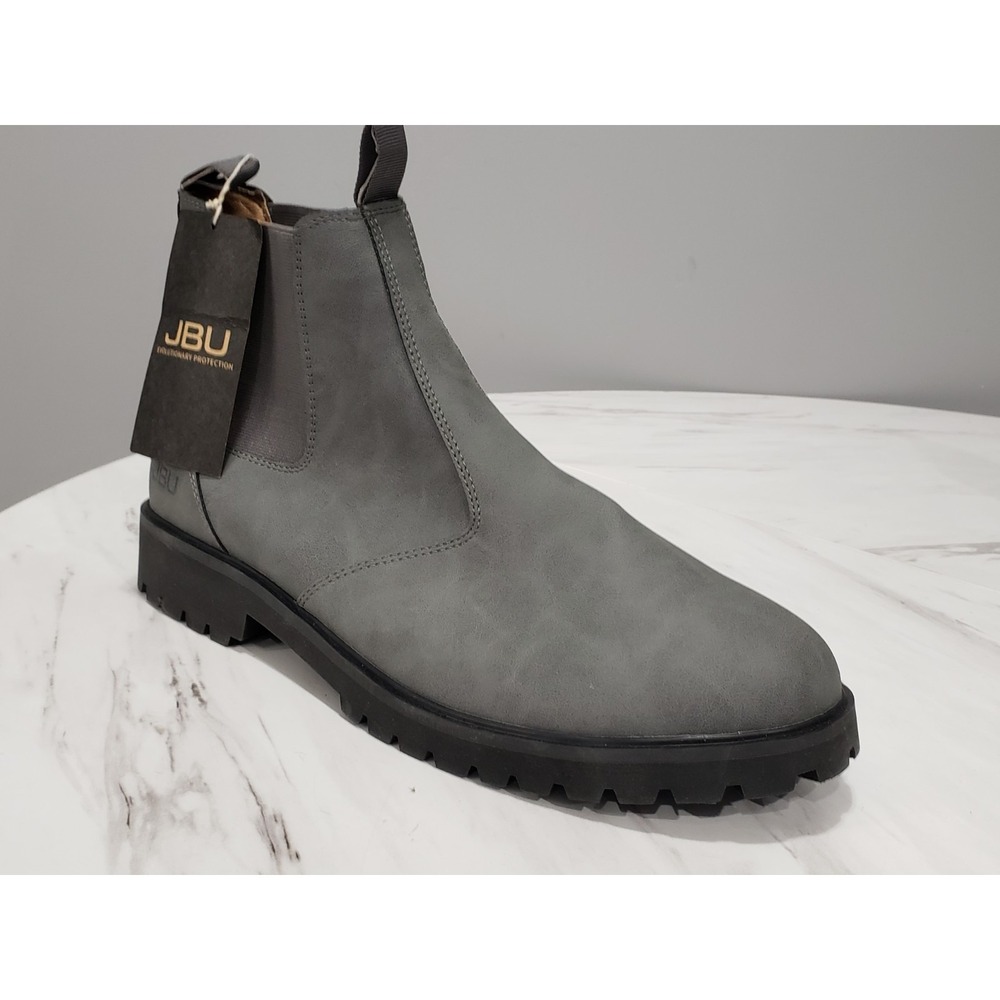 NEW NO‎ BOX JBU Kai Water Resistant Chelsea Boot Size 12 GRAY Leather Pull-On